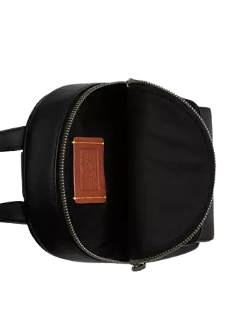 Coach Small Turnlock Sling Pack In Signature Canvas Charcoal Black