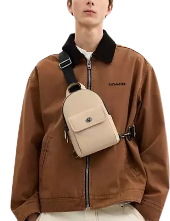 Coach Small Turnlock Sling Pack Ivory
