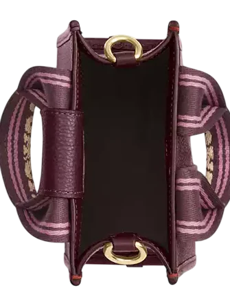 Coach Smith Mini Tote Bag Dark Wine