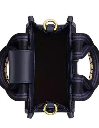 Coach Smith Mini Tote Bag In Regenerative Cotton Dark Denim