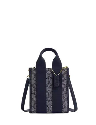Coach Smith Mini Tote Bag In Signature Jacquard Midnight Navy