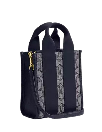 Coach Smith Mini Tote Bag In Signature Jacquard Midnight Navy