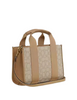 Coach Smith Tote Bag 24 In Signature Jacquard Light Khaki 