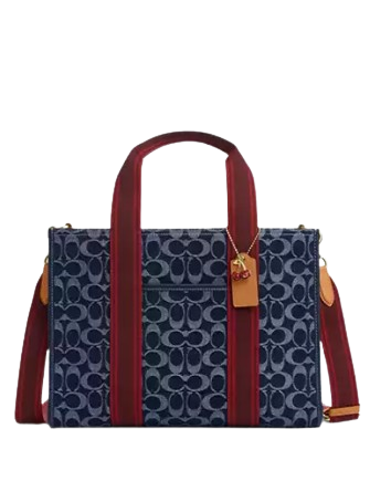 Coach Smith Tote Bag In Signature Denim Natural 