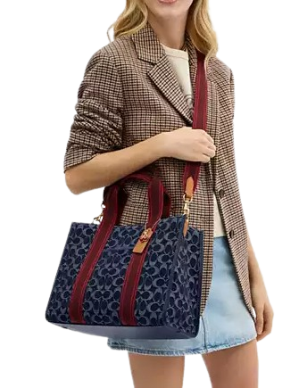 Coach Smith Tote Bag In Signature Denim Natural 