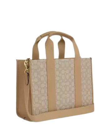 Coach Smith Tote Bag In Signature Jacquard Light Khaki