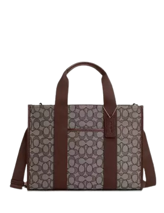 Coach Smith Tote Bag In Signature Jacquard Maple