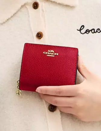 Coach Snap Wallet Bright Cardinal