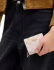 Coach Snap Wallet In Pretty Signature Canvas Chalk Pink