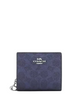 Coach Snap Wallet In Signature Canvas Blue Navy