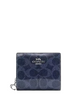 Coach Snap Wallet In Signature Canvas Dark Denim