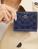 Coach Snap Wallet In Signature Canvas Dark Denim