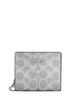 Coach Snap Wallet In Signature Canvas Grey Silver