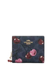 Coach Snap Wallet In Signature Canvas With Cherry Print Denim