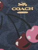 Coach Snap Wallet In Signature Canvas With Cherry Print Denim
