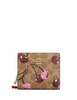 Coach Snap Wallet In Signature Canvas With Cherry Print Tan