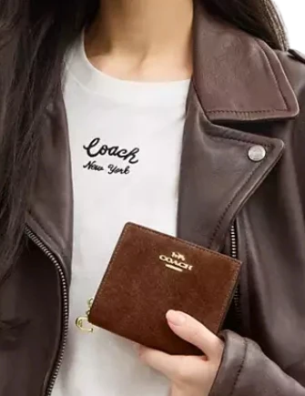 Coach Snap Wallet Warm Brown