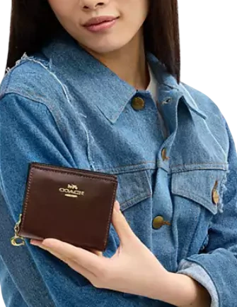 Coach Snap Wallet With Charm Maple