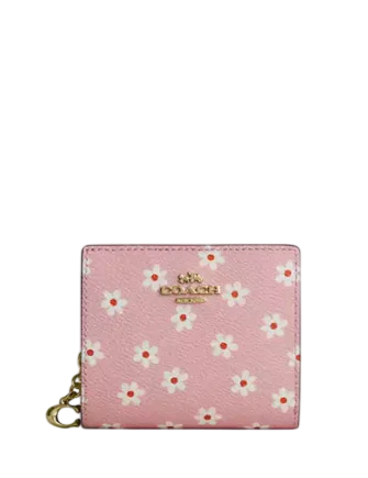 Coach Snap Wallet With Floral Print