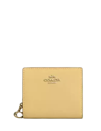 Coach Snap Wallet With Charm Vanilla