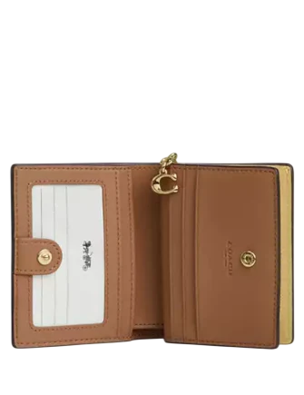Coach Snap Wallet With Charm Vanilla