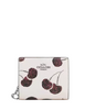 Coach Snap Wallet With Cherry Print Chalk