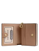 Coach Snap Wallet With Floral Print And Charm Chalk