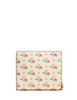 Coach Snap Wallet With Floral Print And Charm Chalk