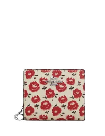 Coach Snap Wallet With Floral Print