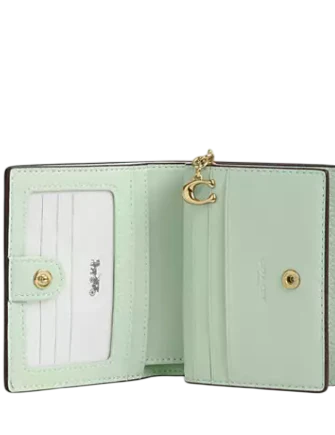 Coach Snap Wallet With Floral Print Pale Green