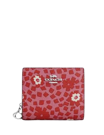 Coach Snap Wallet With Floral Print