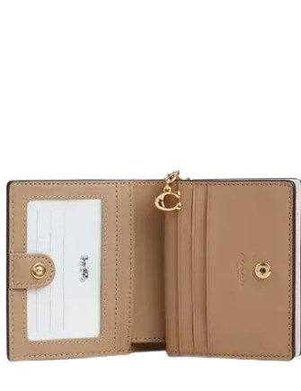 Coach Snap Wallet With Lips Print Chalk