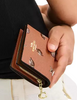 Coach Snap Wallet With Shell Print Coral Sunrise