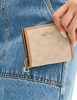 Coach Snap Wallet With Signature Canvas Dark Natural
