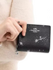 Coach Snap Wallet With Star Print Black Silver 