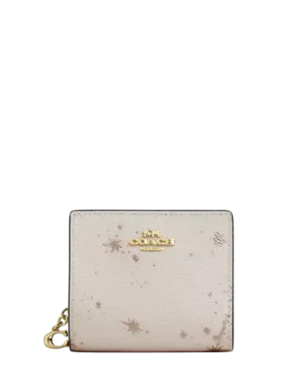 Coach Snap Wallet With Star Print Chalk