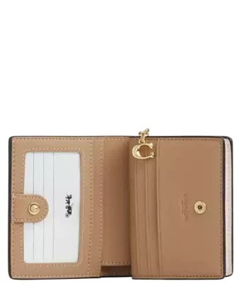 Coach Snap Wallet With Star Print Chalk