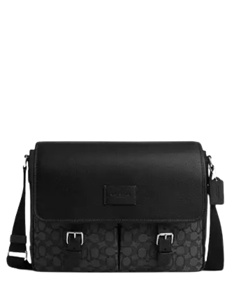 Coach Sprint Messenger In Signature Jacquard