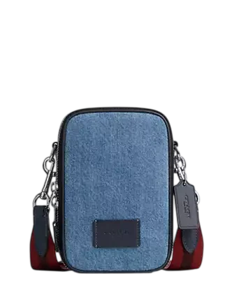 Coach Stanton Crossbody Bag In Regenerative Cotton Indigo