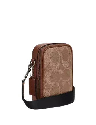 Coach Stanton Crossbody Bag In Signature Canvas Tan Vintage Brown