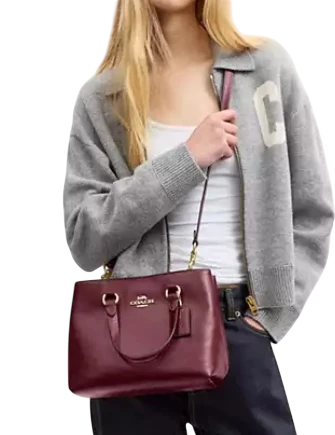 Coach Station Carryall Bag Dark Cherry