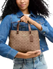 Coach Station Carryall Bag In Signature Canvas Tan Brown