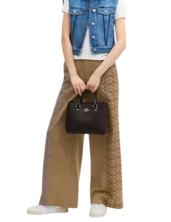 Coach Station Carryall Bag In Signature Canvas Walnut Black