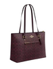 Coach Station Tote Bag In Signature Canvas Black Currant