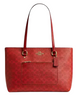 Coach Station Tote Bag In Signature Canvas Crimson