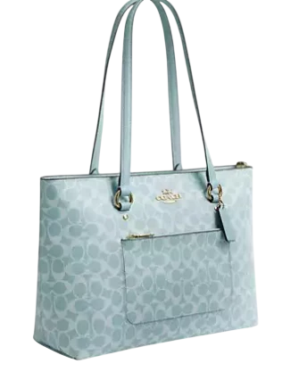 Coach Station Tote Bag In Signature Canvas Light Blue