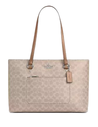 Coach Station Tote Bag In Signature Canvas Sand Taupe