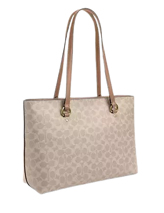 Coach Station Tote Bag In Signature Canvas Sand Taupe