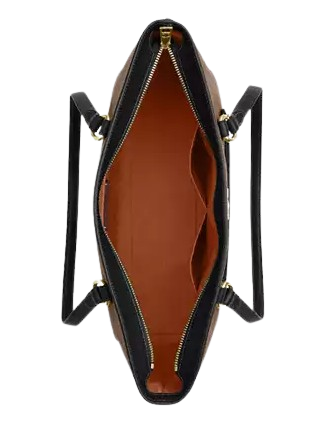 Coach Station Tote Bag In Signature Canvas Tan Black