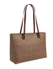Coach Station Tote Bag In Signature Canvas Tan Brown